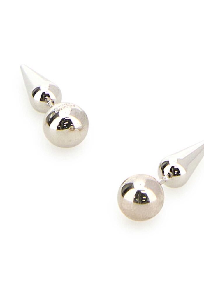 Silver metal earrings - Image 2