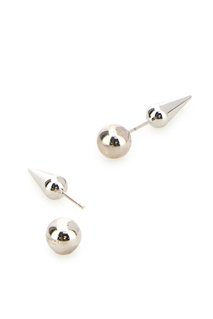 Silver metal earrings - Image 3
