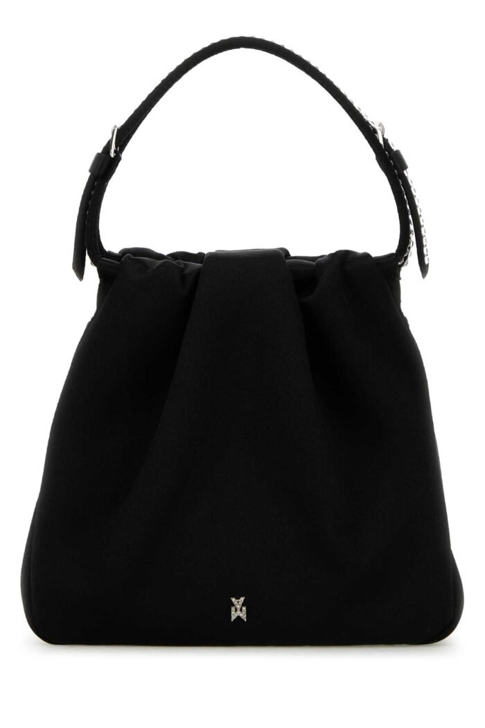 Black satin Vittoria Crystal handbag - Image 3