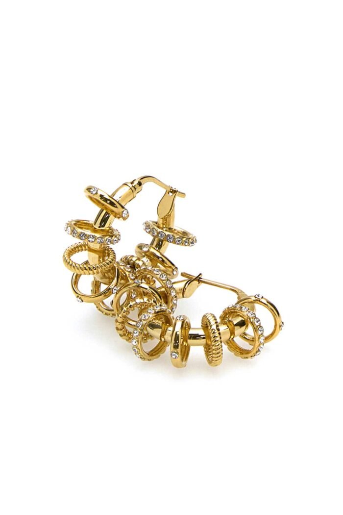 Gold metal Multiring earrings - Image 2