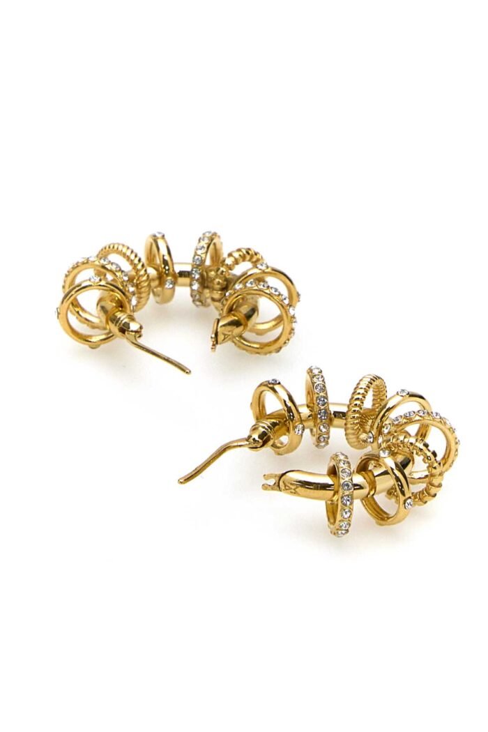 Gold metal Multiring earrings - Image 3
