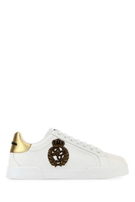White nappa leather Portofino sneakers