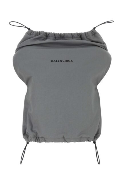 Grey cotton Shoe Bag top