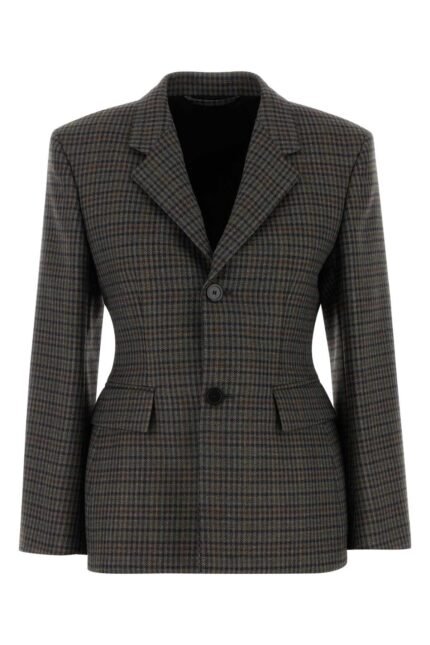 Embroidered wool blazer