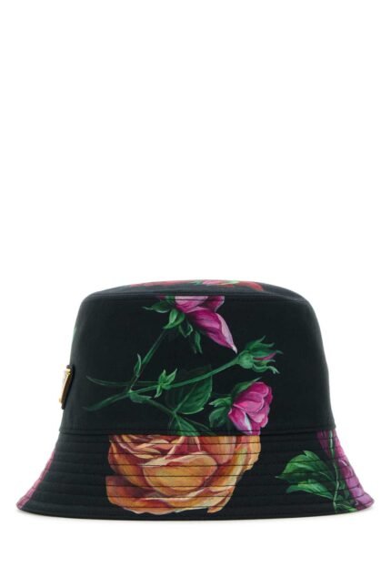 Printed cotton bucket hat
