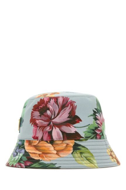 Printed cotton bucket hat