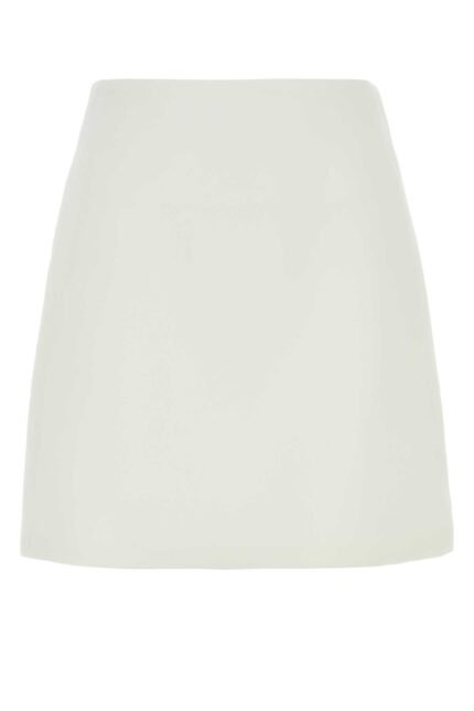 White viscose blend skirt