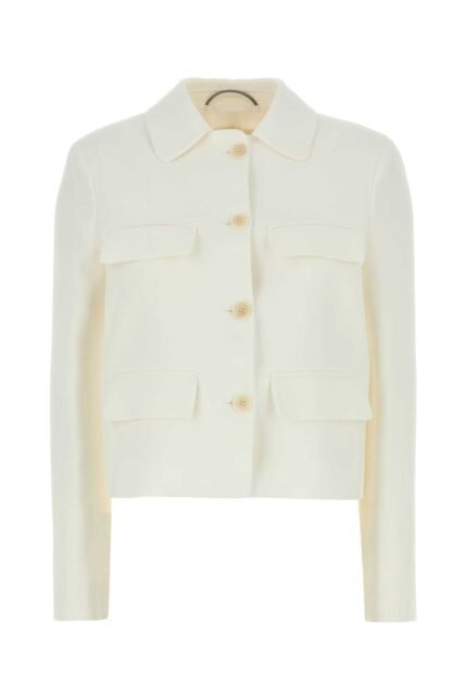 White crepe blazer
