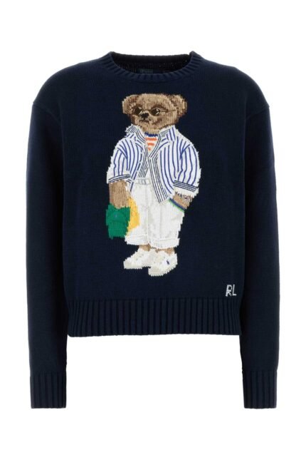 Dark blue cotton sweater