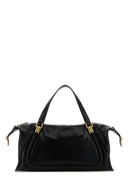 Black leather Paraty 24 shopping bag