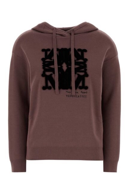 Plum wool Sfinge sweatshirt