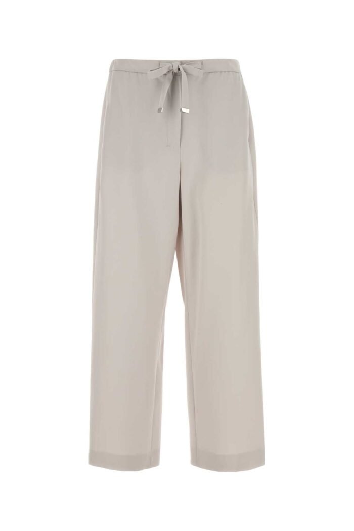 Light grey wool Argenta wide-leg pant - Image 1