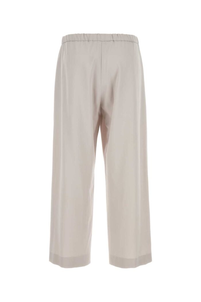 Light grey wool Argenta wide-leg pant - Image 2