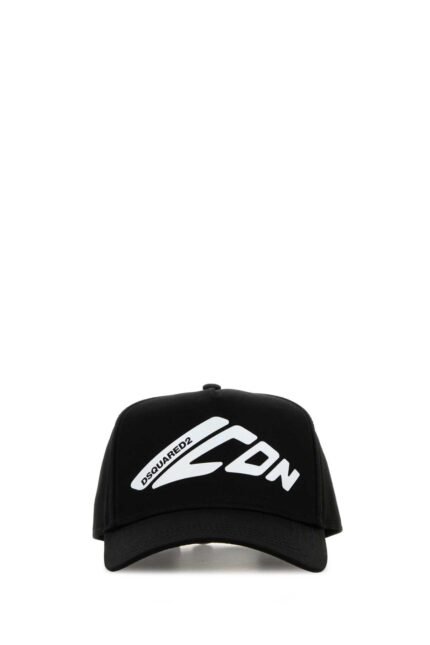 Black cotton baseball cap