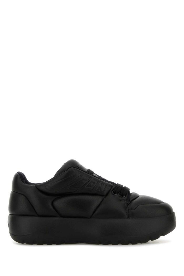 Black leather Puffer sneakers - Image 1