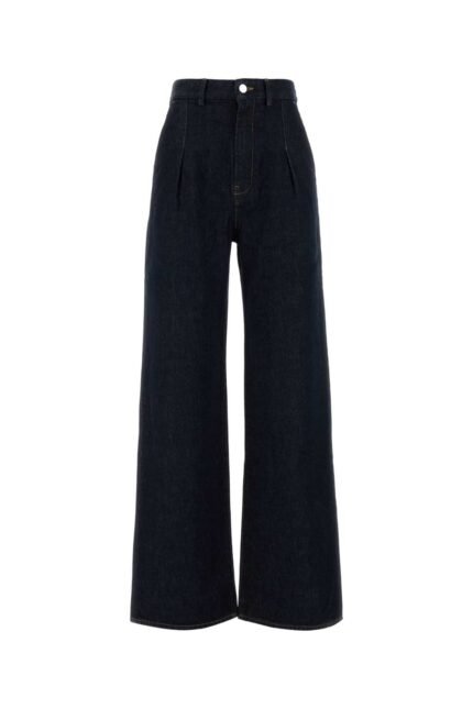 Midnight blue denim Attu wide-leg jeans
