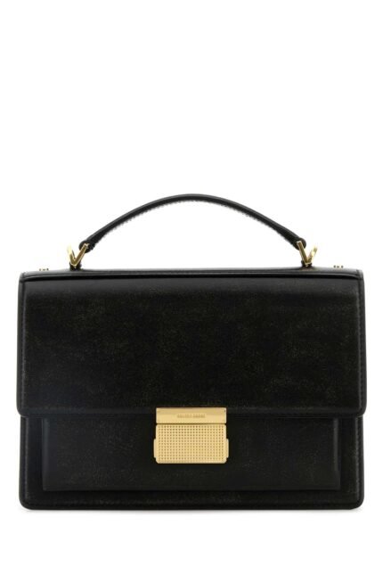 Black leather Venezia handbag
