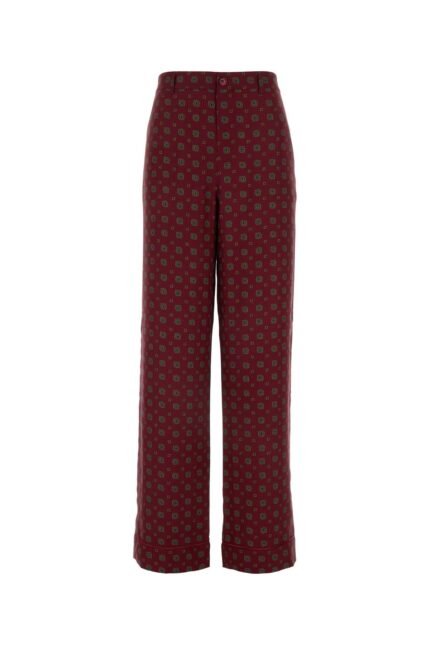 Printed silk pant