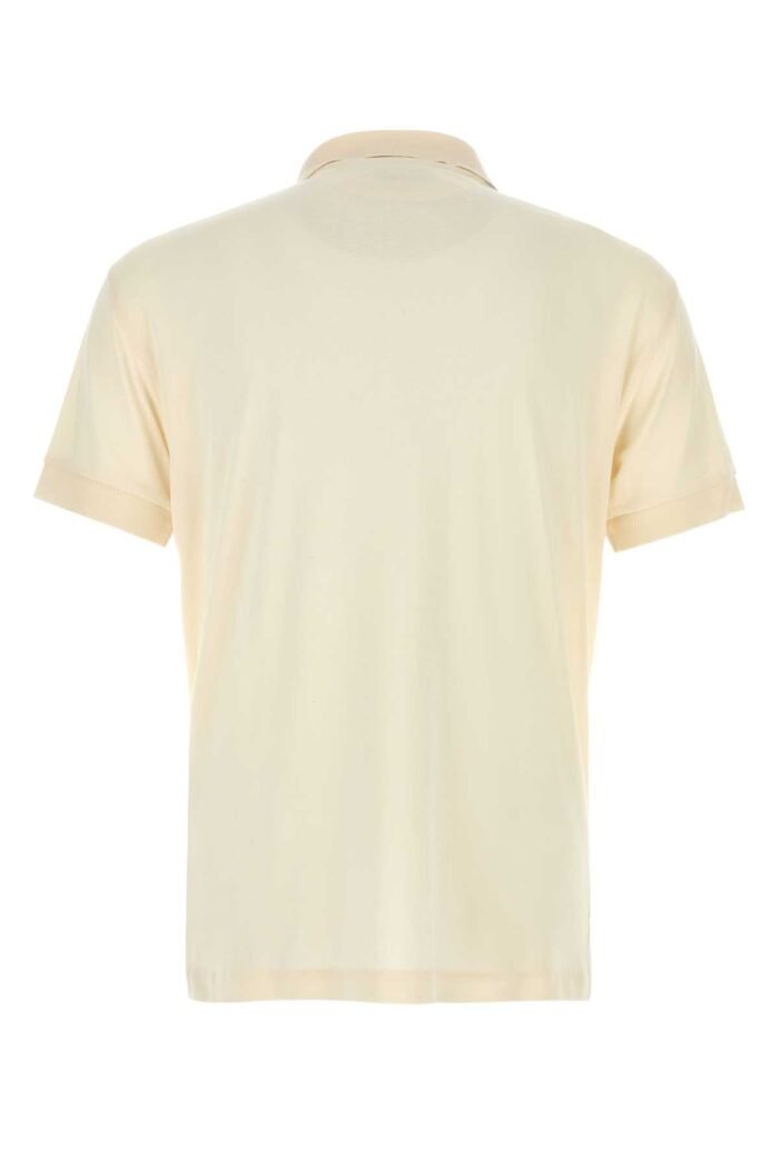 Ivory cotton blend polo shirt - Image 2