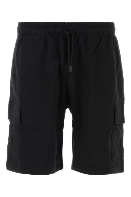 Black cotton bermuda shorts