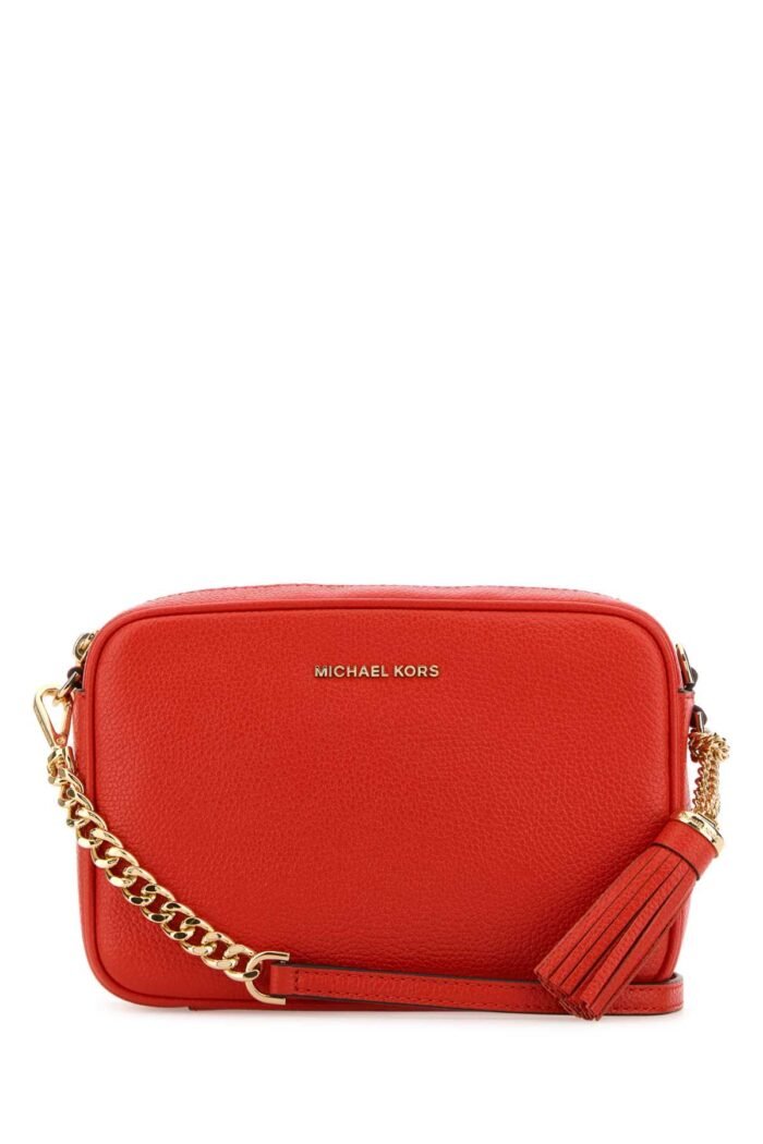 Coral leather medium crossbody bag - Image 1