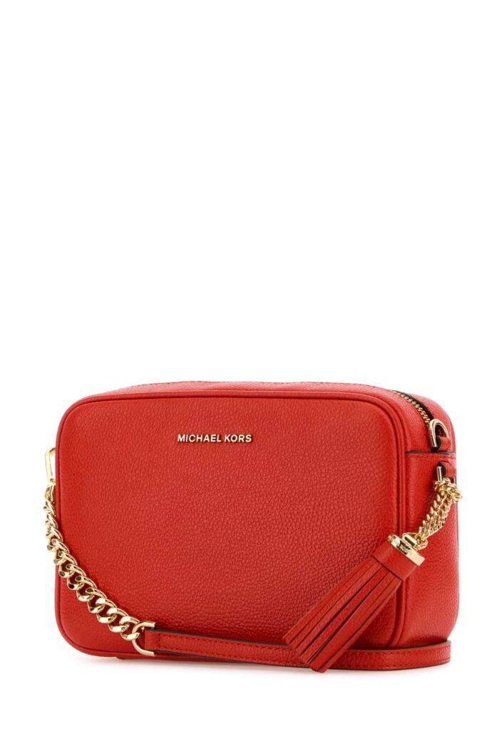 Coral leather medium crossbody bag - Image 2