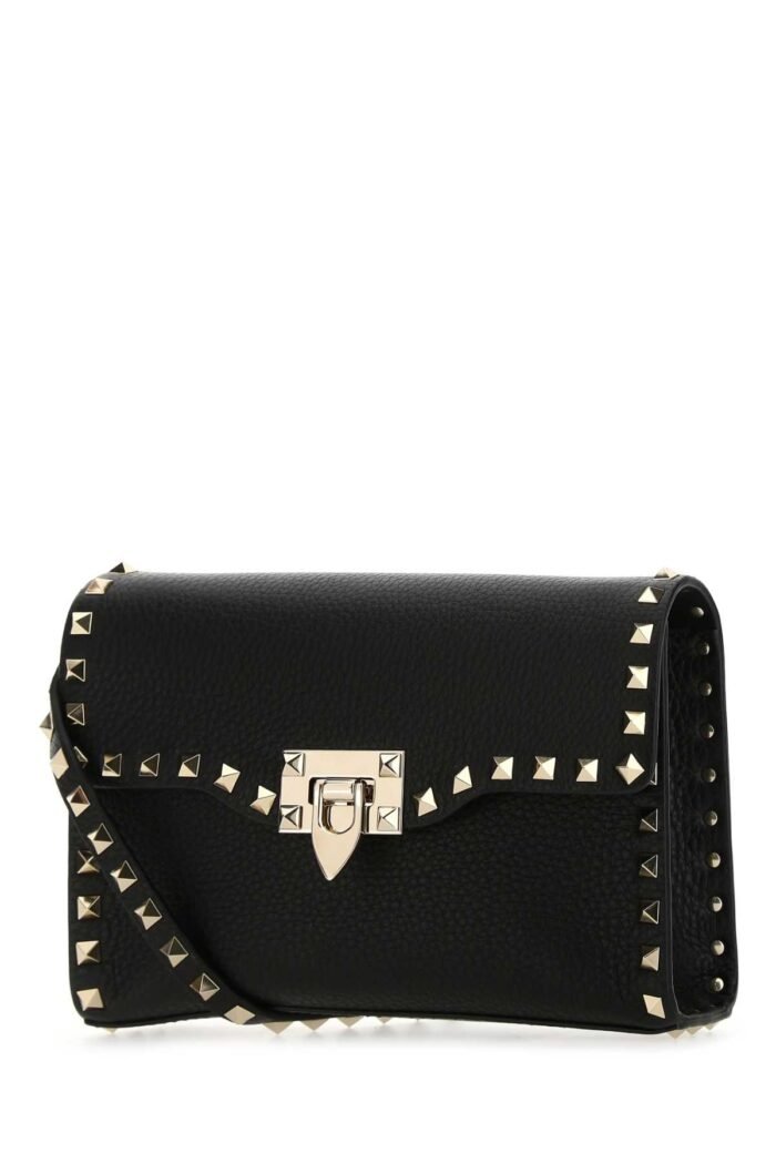Black leather Rockstud crossbody bag - Image 2