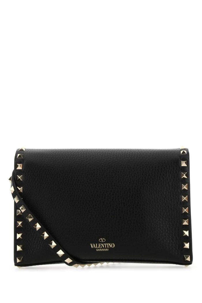 Black leather Rockstud crossbody bag - Image 3