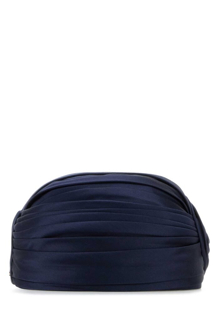 Midnight blue satin turban - Image 2