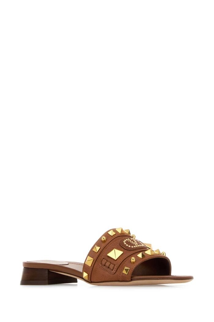 Caramel leather Plaster Caster slippers - Image 2