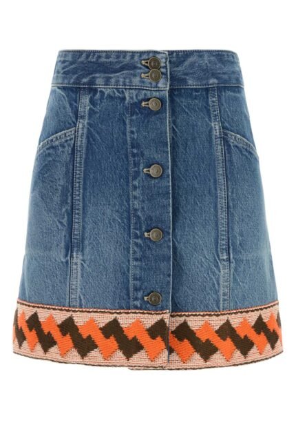 Denim mini skirt
