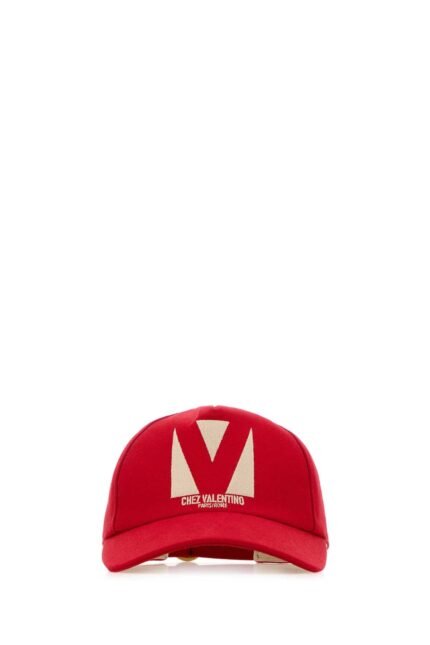 Red cotton baseball cap
