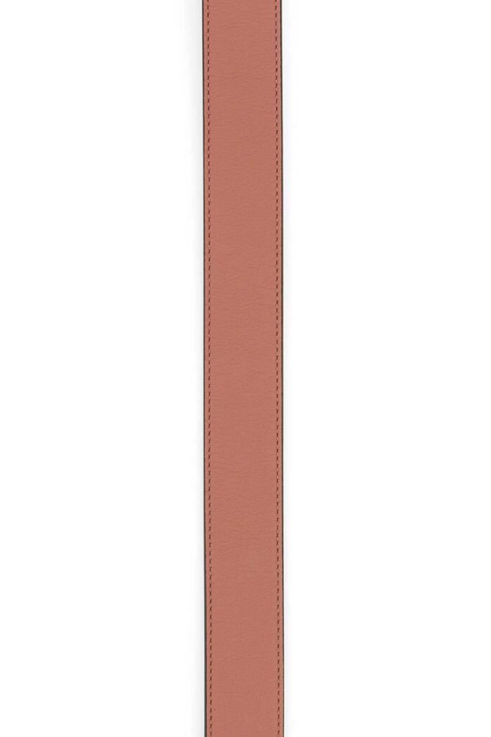 Dark pink leather VLogo belt - Image 3