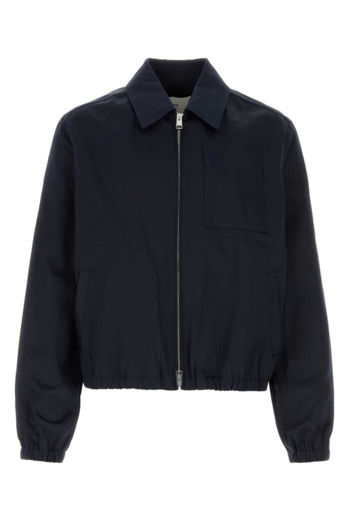 Navy blue cotton jacket - Image 1
