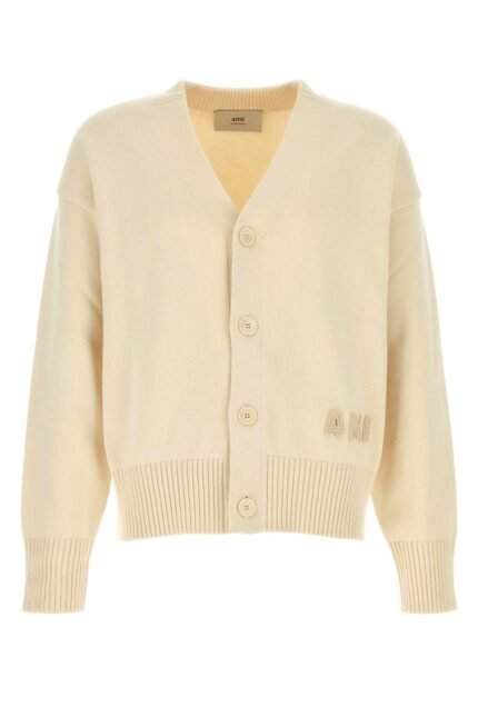 Cream cotton blend cardigan