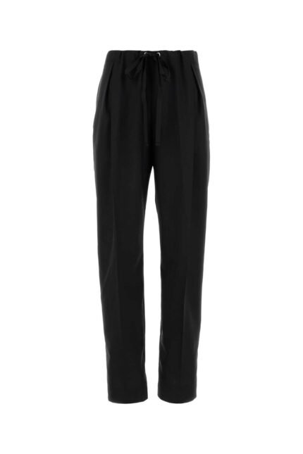 Black wool pant