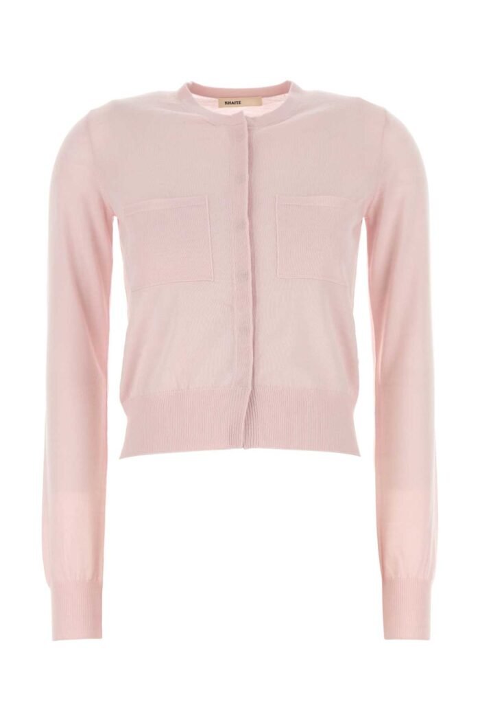 Pink cashmere Lilou cardigan - Image 1