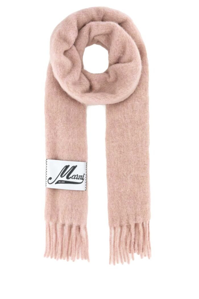Pink alpaca blend scarf - Image 1