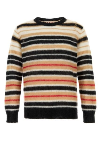 Embroidered mohair blend sweater