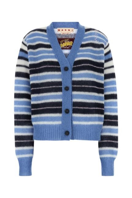 Multicolor mohair blend cardigan
