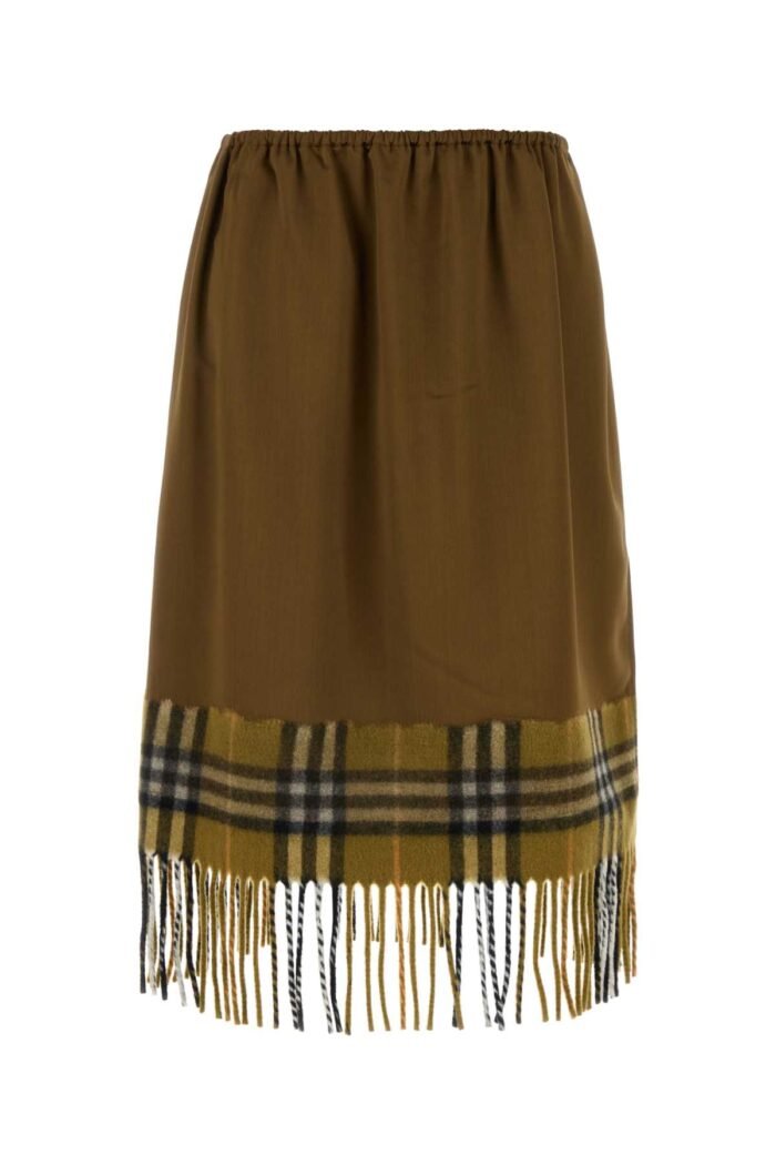 Biscuit satin skirt - Image 1