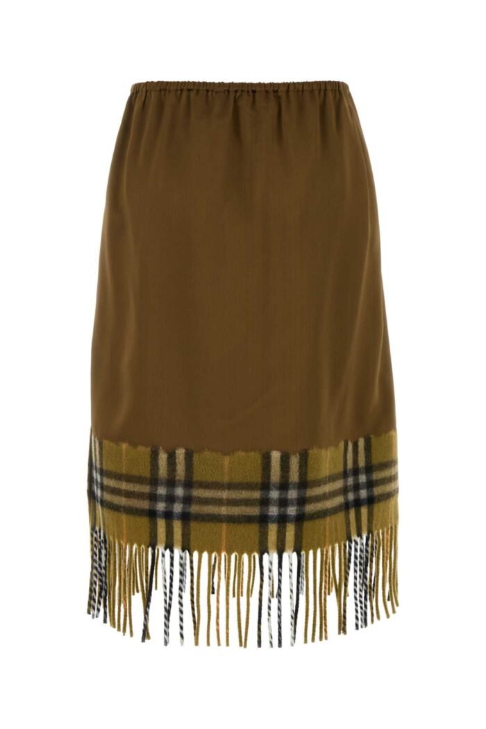 Biscuit satin skirt - Image 2