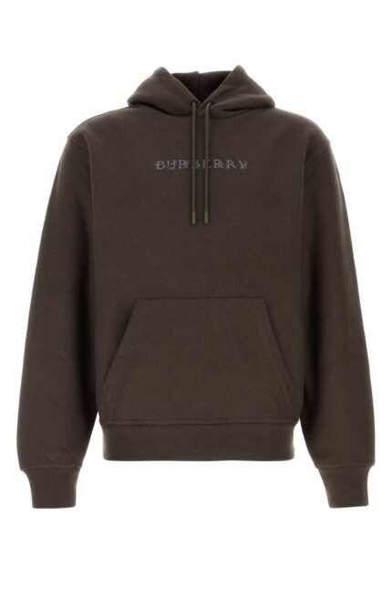Dark brown cotton blend sweatshirt