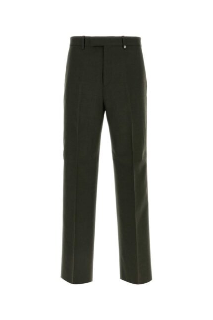 Bottle green wool pant