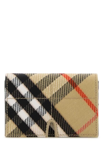 Embroidered canvas card holder
