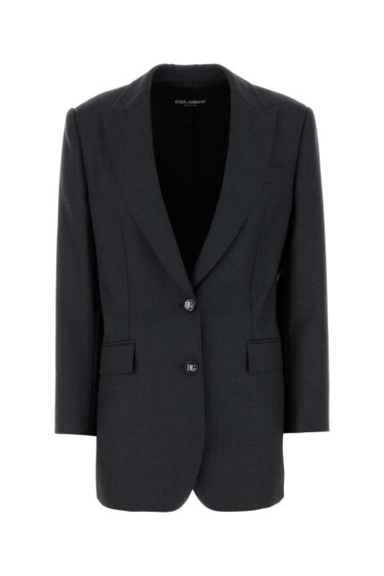 Graphite wool blazer