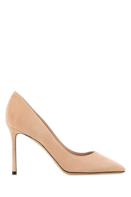 Skin pink suede Romy 85 pumps