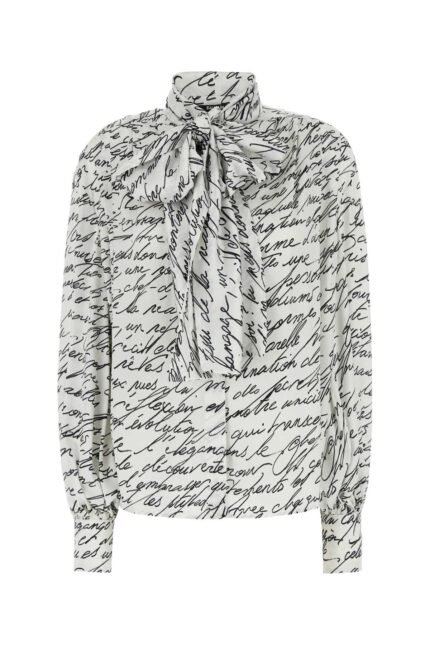 Printed satin shirt