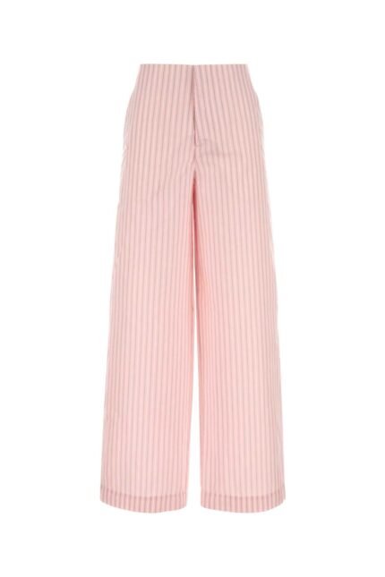 Embroidered poplin pant