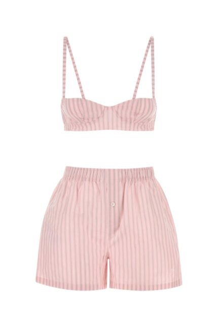 Embroidered poplin set